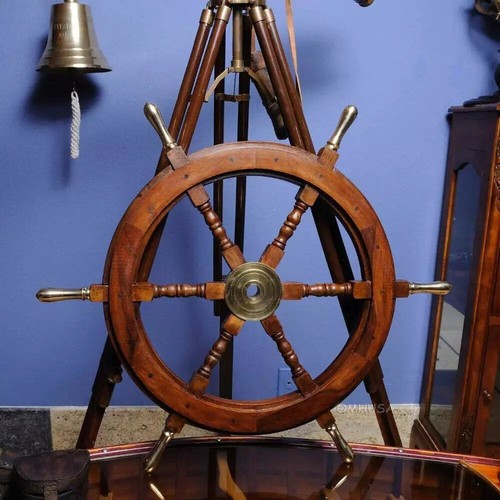 Brass wooden steering - wooden,